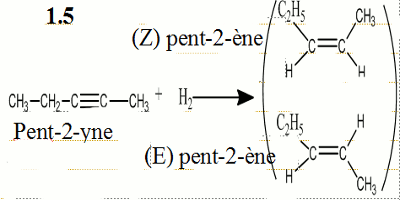 hydrogenatio pentyne
